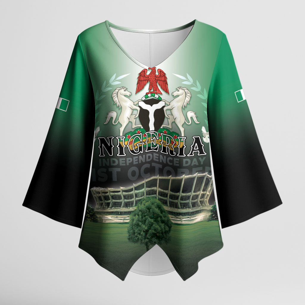 Nigeria Independence Day Kimono Sleeve Blouse Proud To Be Nigerian