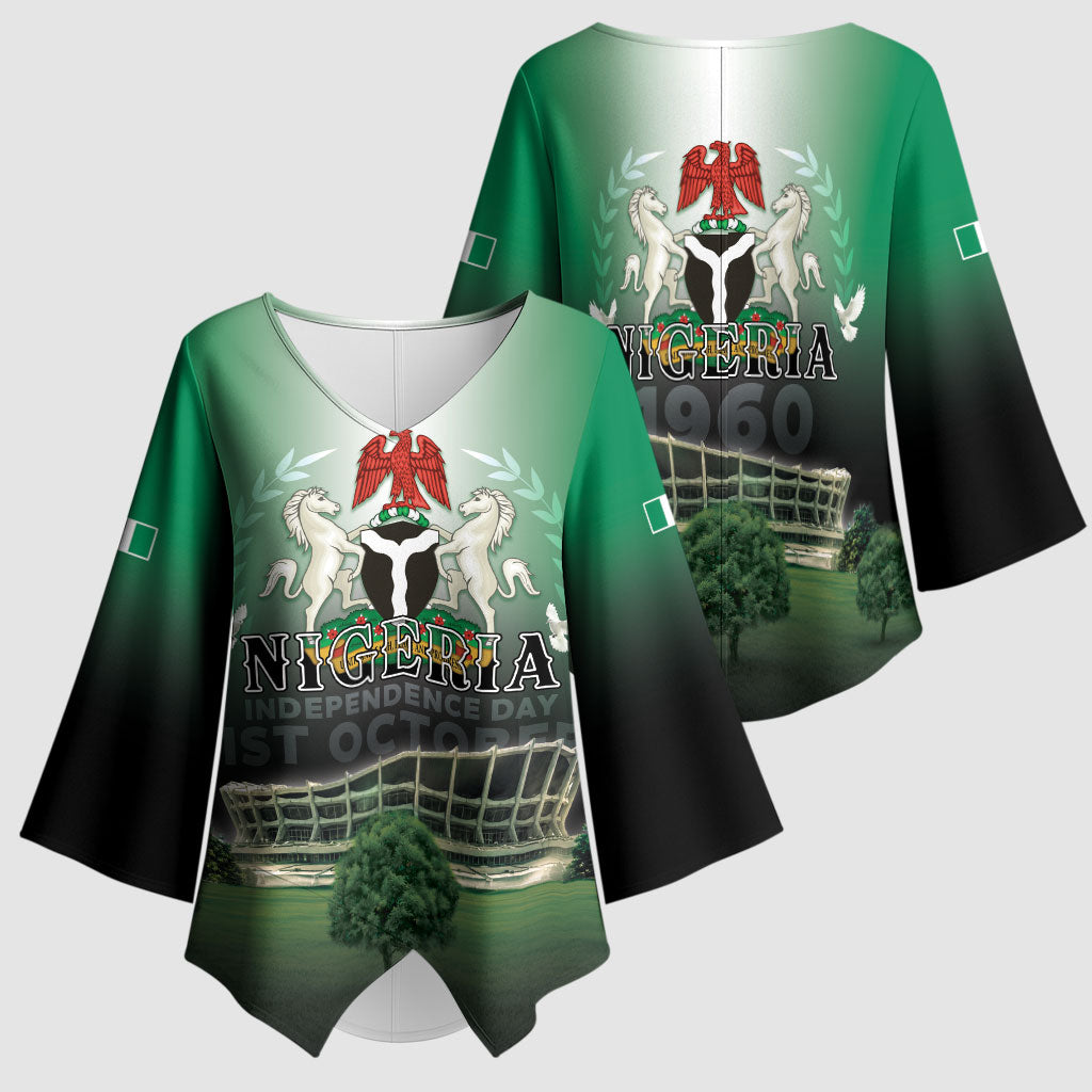 Nigeria Independence Day Kimono Sleeve Blouse Proud To Be Nigerian