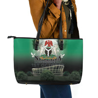 Nigeria Independence Day Leather Tote Bag Proud To Be Nigerian