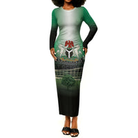 Nigeria Independence Day Long Sleeve Bodycon Dress Proud To Be Nigerian