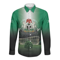 Nigeria Independence Day Long Sleeve Button Shirt Proud To Be Nigerian