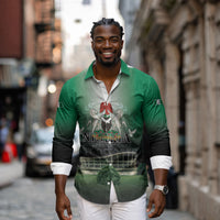 Nigeria Independence Day Long Sleeve Button Shirt Proud To Be Nigerian