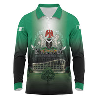Nigeria Independence Day Long Sleeve Polo Shirt Proud To Be Nigerian