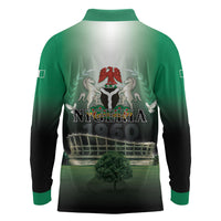 Nigeria Independence Day Long Sleeve Polo Shirt Proud To Be Nigerian