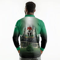 Nigeria Independence Day Long Sleeve Polo Shirt Proud To Be Nigerian