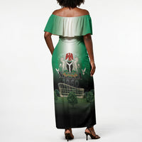 Nigeria Independence Day Off Shoulder Maxi Dress Proud To Be Nigerian