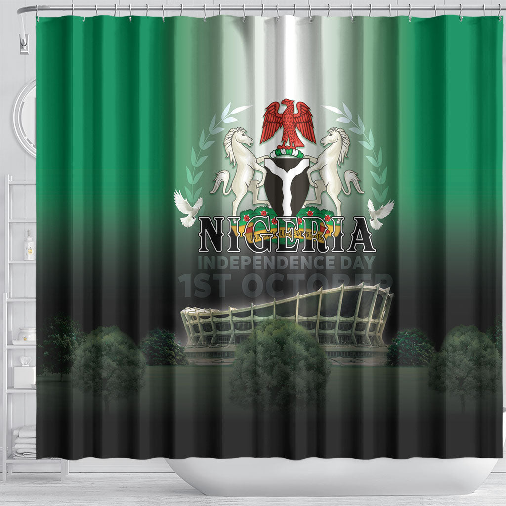 Nigeria Independence Day Shower Curtain Proud To Be Nigerian
