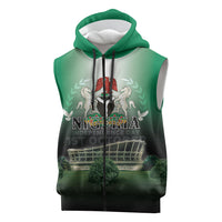 Nigeria Independence Day Sleeveless Zip Hoodie Proud To Be Nigerian