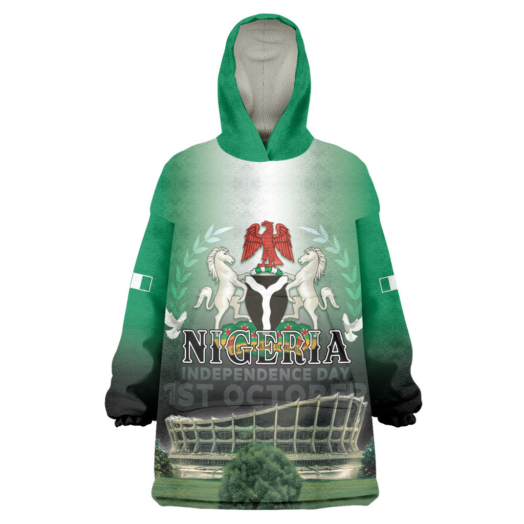 Nigeria Independence Day Wearable Blanket Hoodie Proud To Be Nigerian