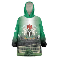 Nigeria Independence Day Wearable Blanket Hoodie Proud To Be Nigerian