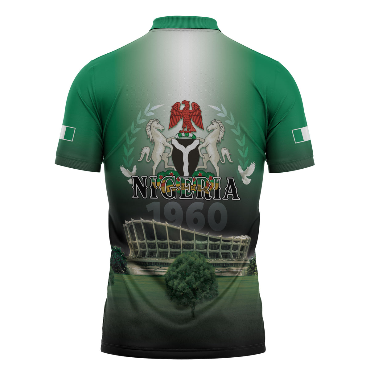 Nigeria Independence Day Zipper Polo Shirt Proud To Be Nigerian