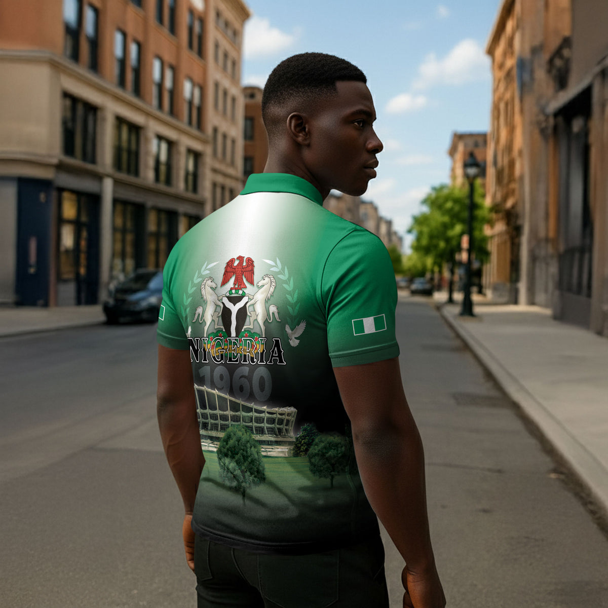Nigeria Independence Day Zipper Polo Shirt Proud To Be Nigerian