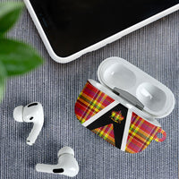Saint Lucia Creole Day AirPods Case Madras Pattern Flag Style