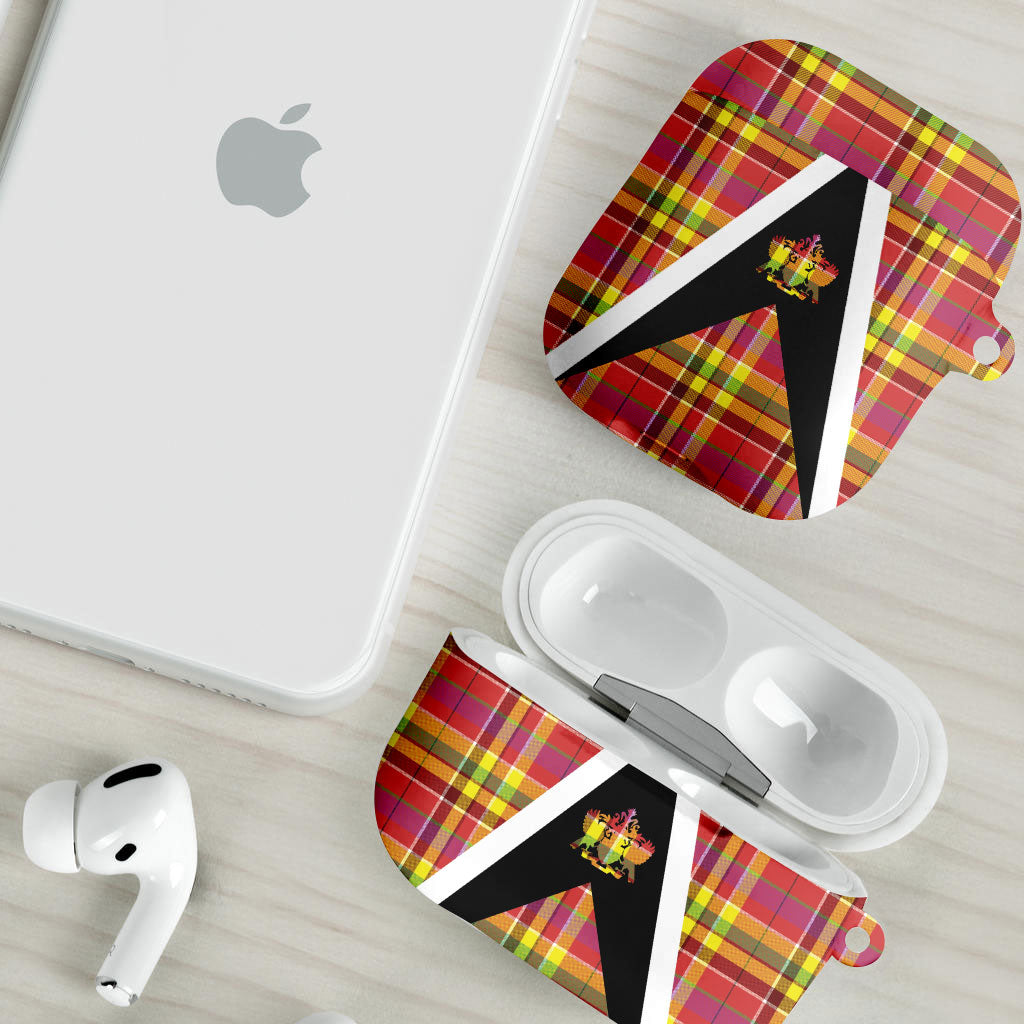 Saint Lucia Creole Day AirPods Case Madras Pattern Flag Style
