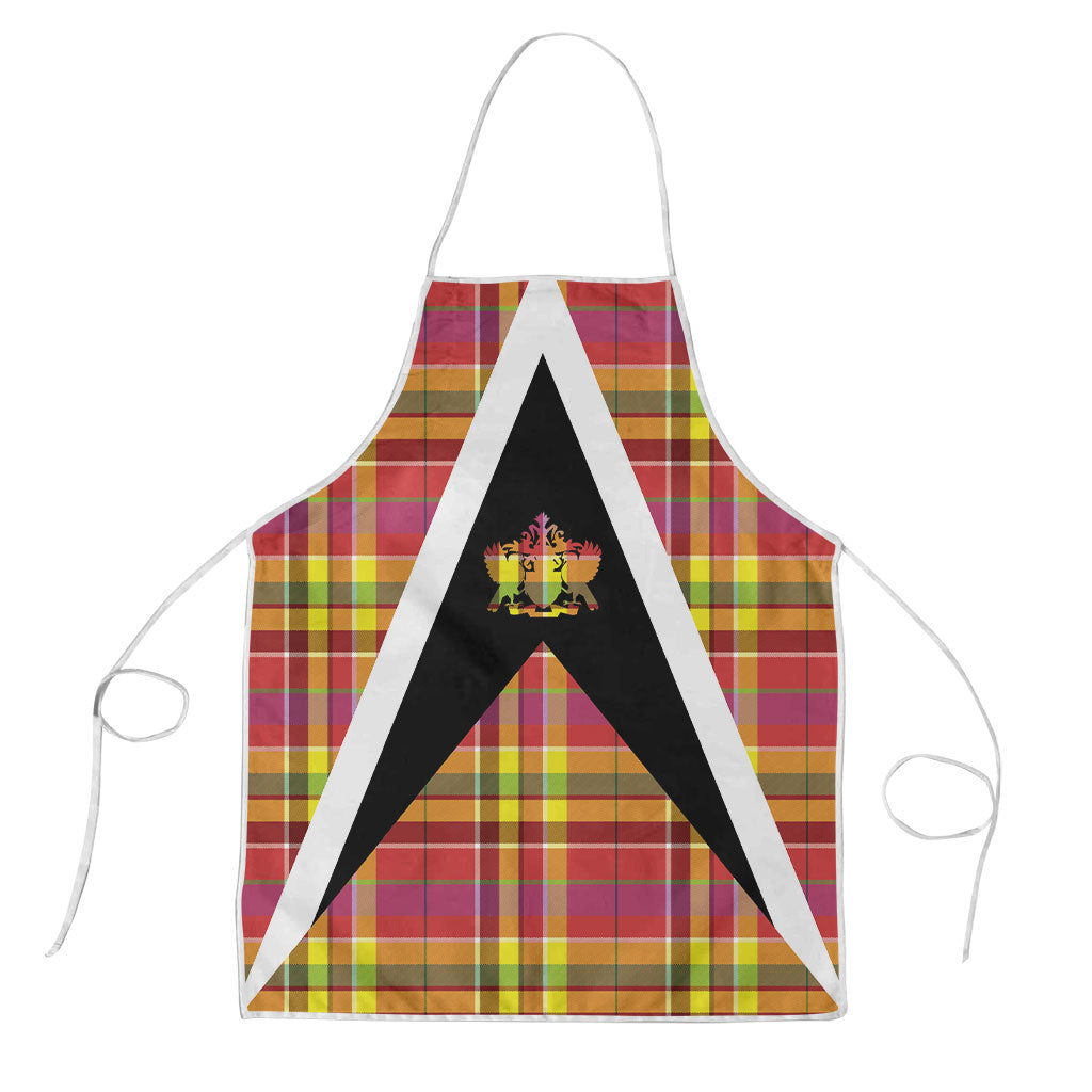 Saint Lucia Creole Day Apron Madras Pattern Flag Style