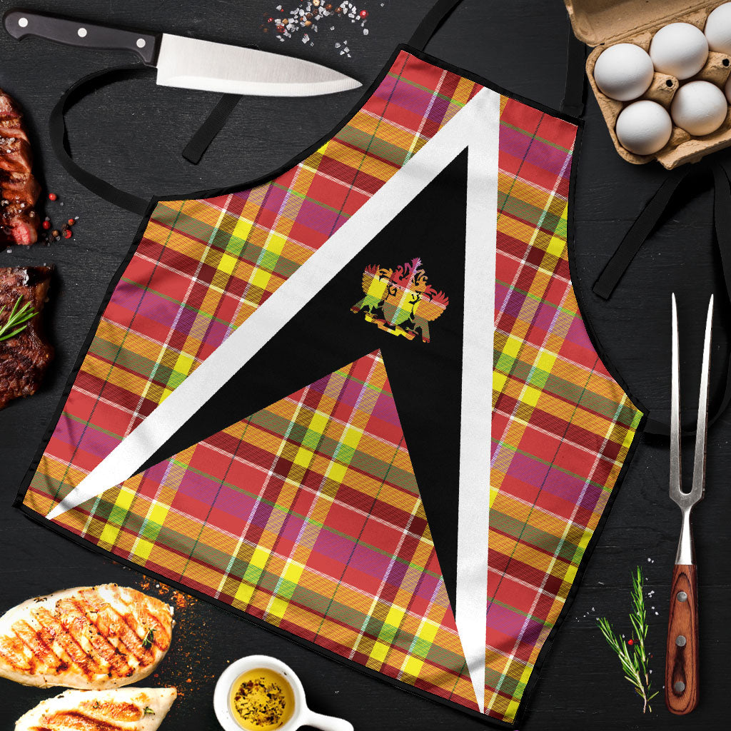 Saint Lucia Creole Day Apron Madras Pattern Flag Style