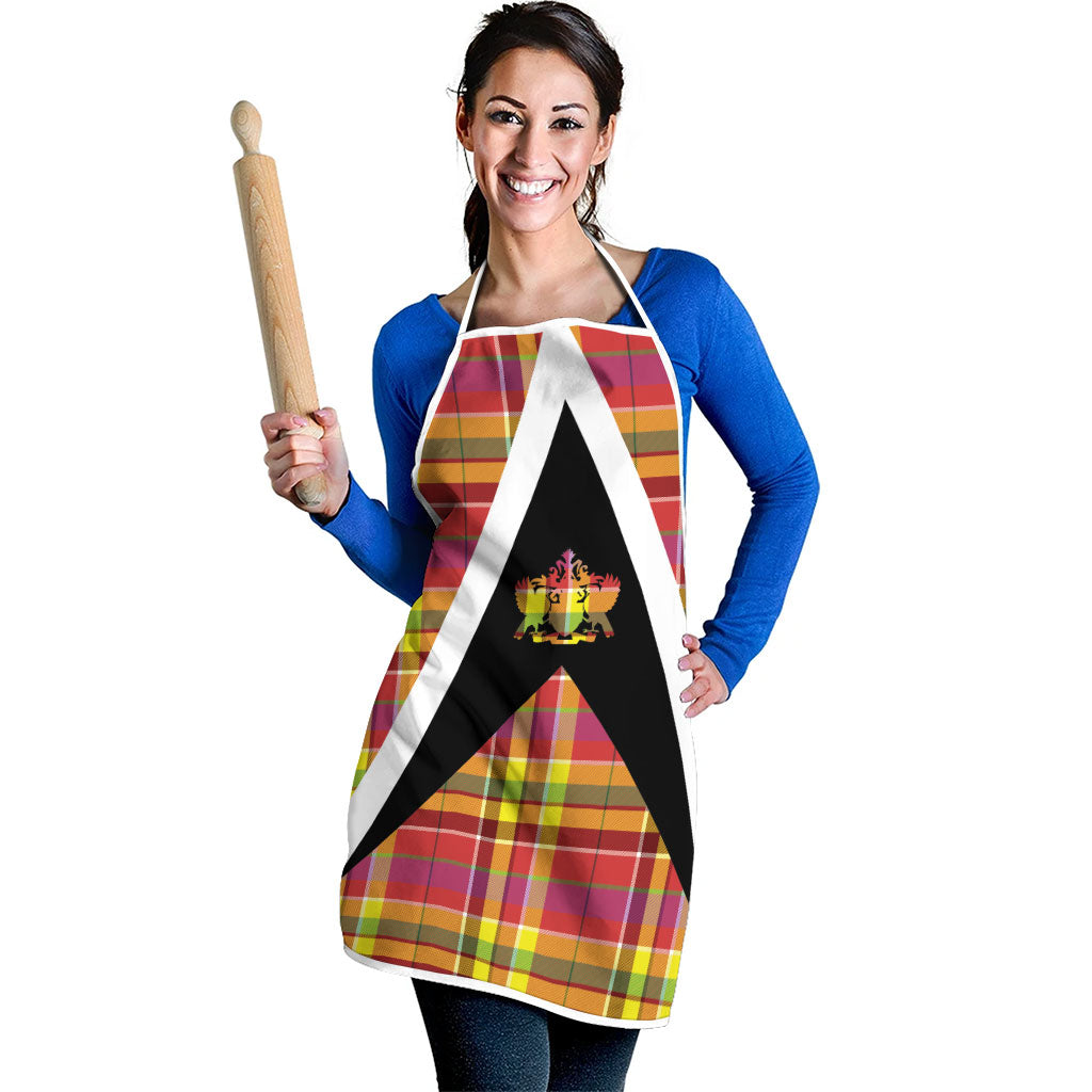 Saint Lucia Creole Day Apron Madras Pattern Flag Style