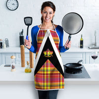 Saint Lucia Creole Day Apron Madras Pattern Flag Style