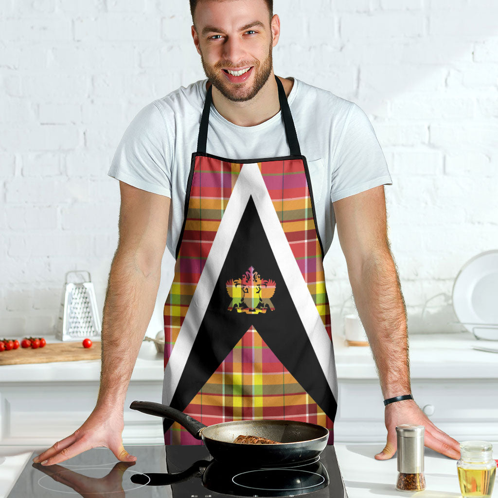 Saint Lucia Creole Day Apron Madras Pattern Flag Style