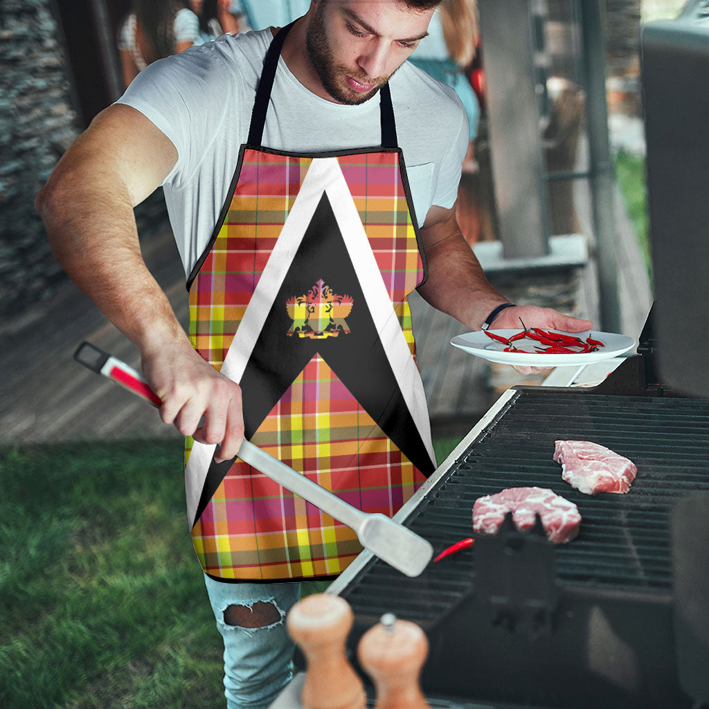 Saint Lucia Creole Day Apron Madras Pattern Flag Style