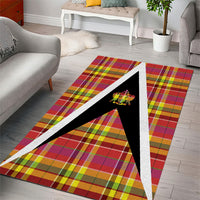 Saint Lucia Creole Day Area Rug Madras Pattern Flag Style