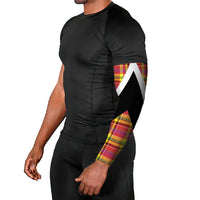 Saint Lucia Creole Day Arm Sleeves Madras Pattern Flag Style