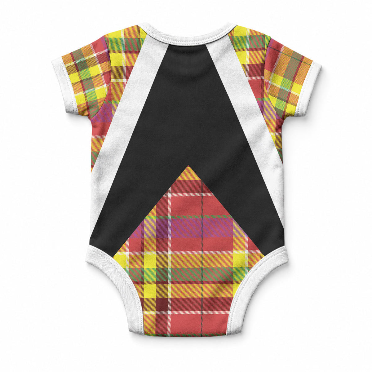 Saint Lucia Creole Day Baby Onesie Madras Pattern Flag Style