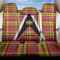 Saint Lucia Creole Day Back Car Seat Cover Madras Pattern Flag Style