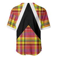 Saint Lucia Creole Day Baseball Jersey Madras Pattern Flag Style