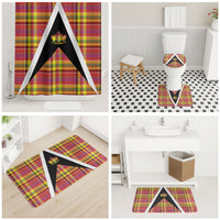 Saint Lucia Creole Day Bathroom Set Madras Pattern Flag Style