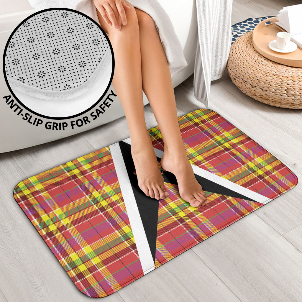 Saint Lucia Creole Day Bathroom Set Madras Pattern Flag Style