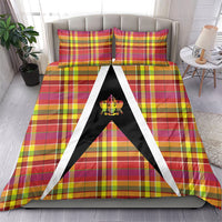 Saint Lucia Creole Day Bedding Set Madras Pattern Flag Style