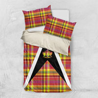 Saint Lucia Creole Day Bedding Set Madras Pattern Flag Style