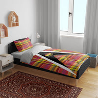 Saint Lucia Creole Day Bedding Set Madras Pattern Flag Style