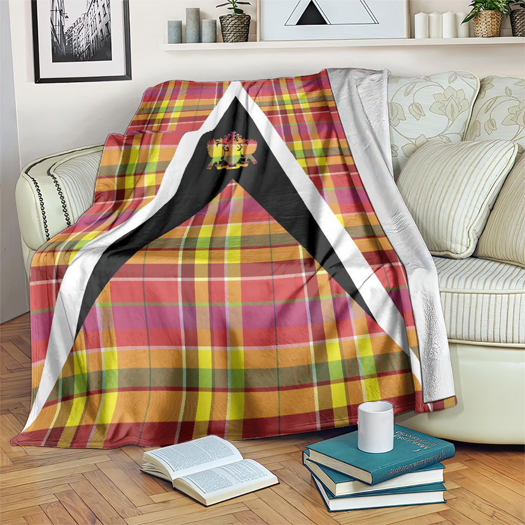 Saint Lucia Creole Day Blanket Madras Pattern Flag Style