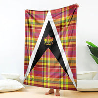 Saint Lucia Creole Day Blanket Madras Pattern Flag Style