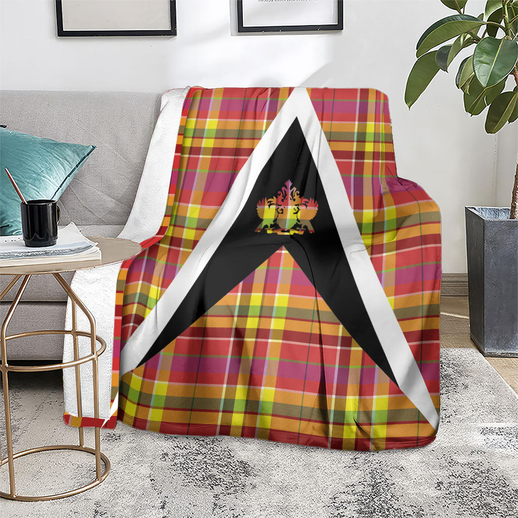 Saint Lucia Creole Day Blanket Madras Pattern Flag Style