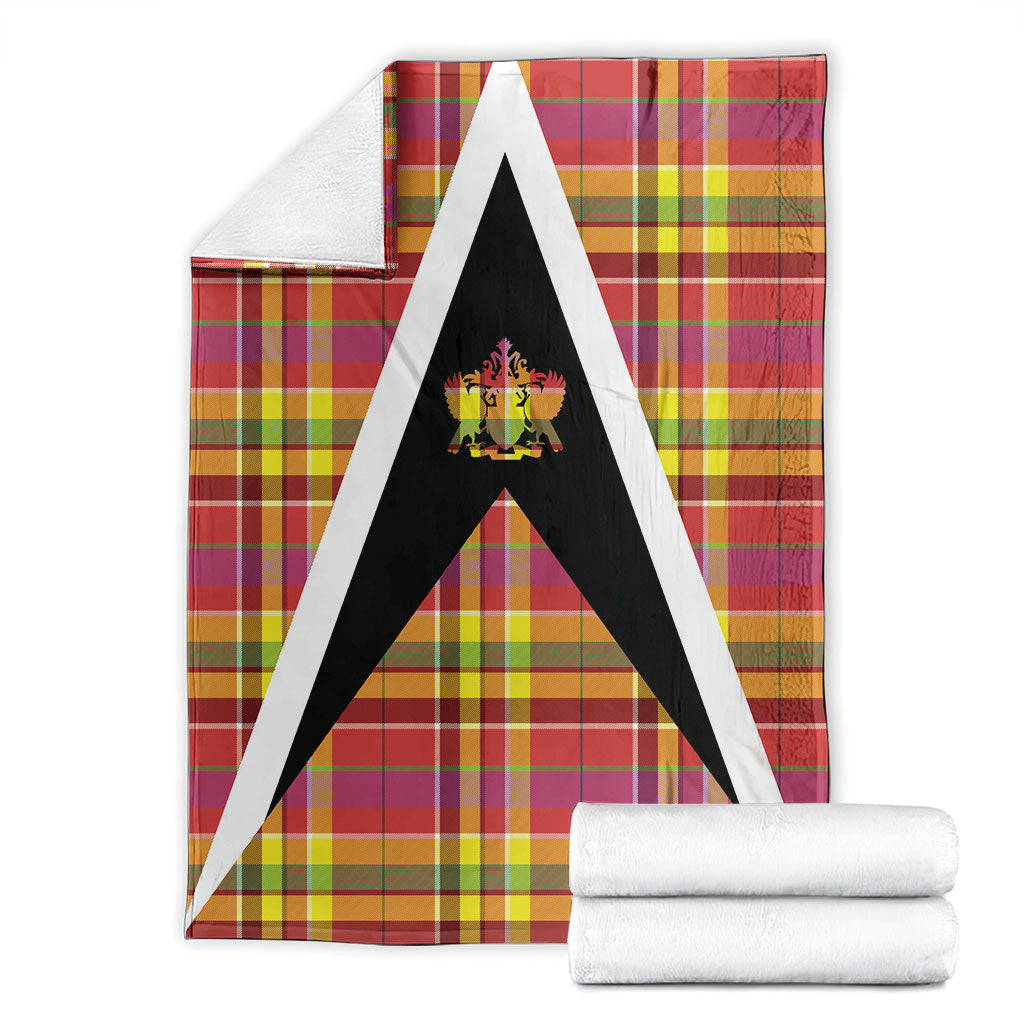 Saint Lucia Creole Day Blanket Madras Pattern Flag Style
