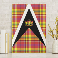 Saint Lucia Creole Day Canvas Wall Art Madras Pattern Flag Style