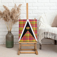 Saint Lucia Creole Day Canvas Wall Art Madras Pattern Flag Style