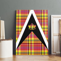 Saint Lucia Creole Day Canvas Wall Art Madras Pattern Flag Style