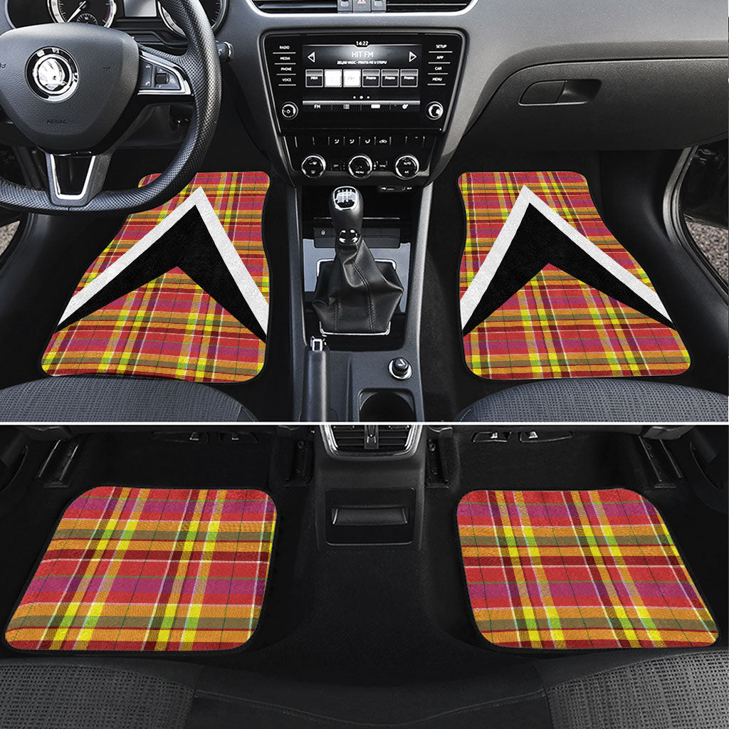 Saint Lucia Creole Day Car Mats Madras Pattern Flag Style