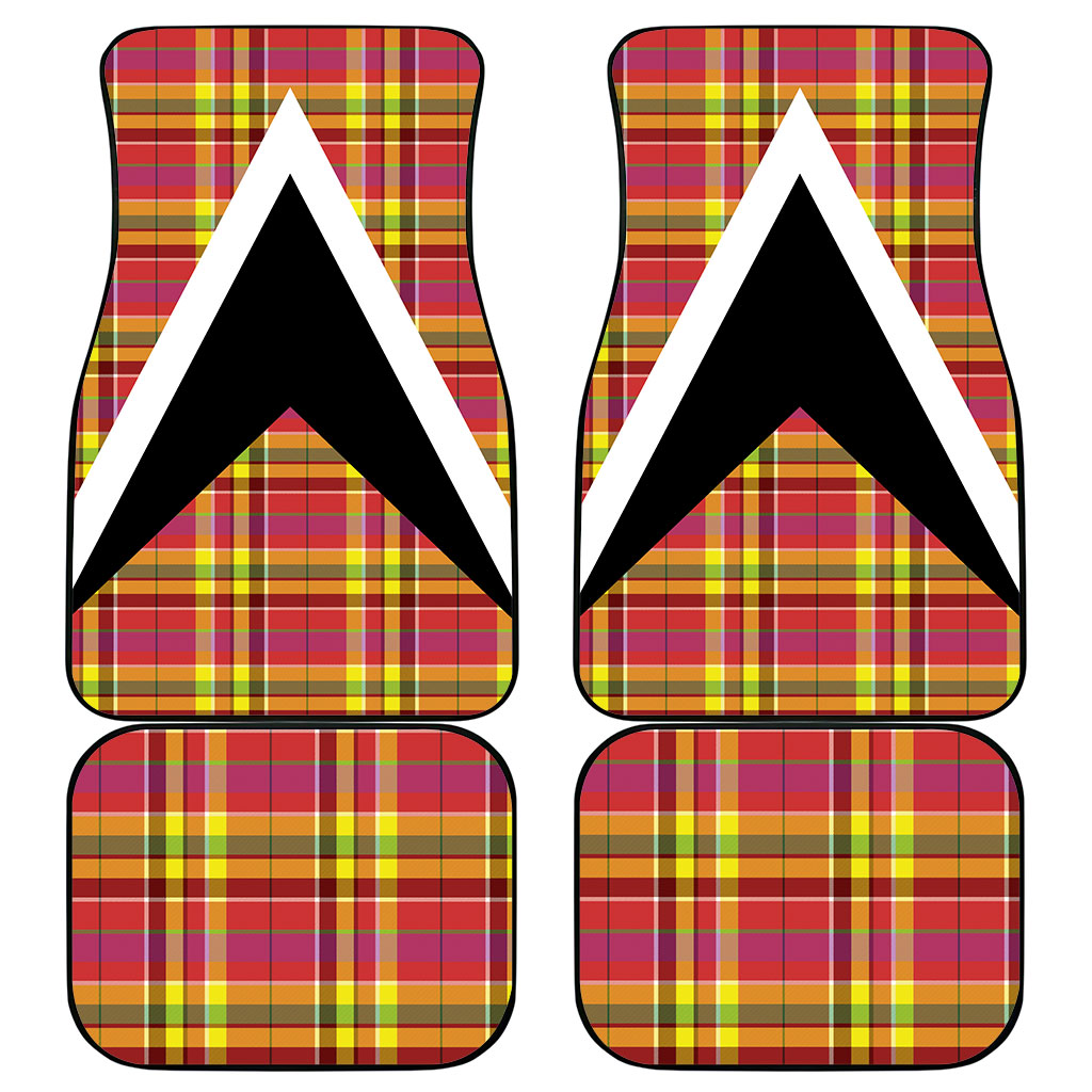 Saint Lucia Creole Day Car Mats Madras Pattern Flag Style