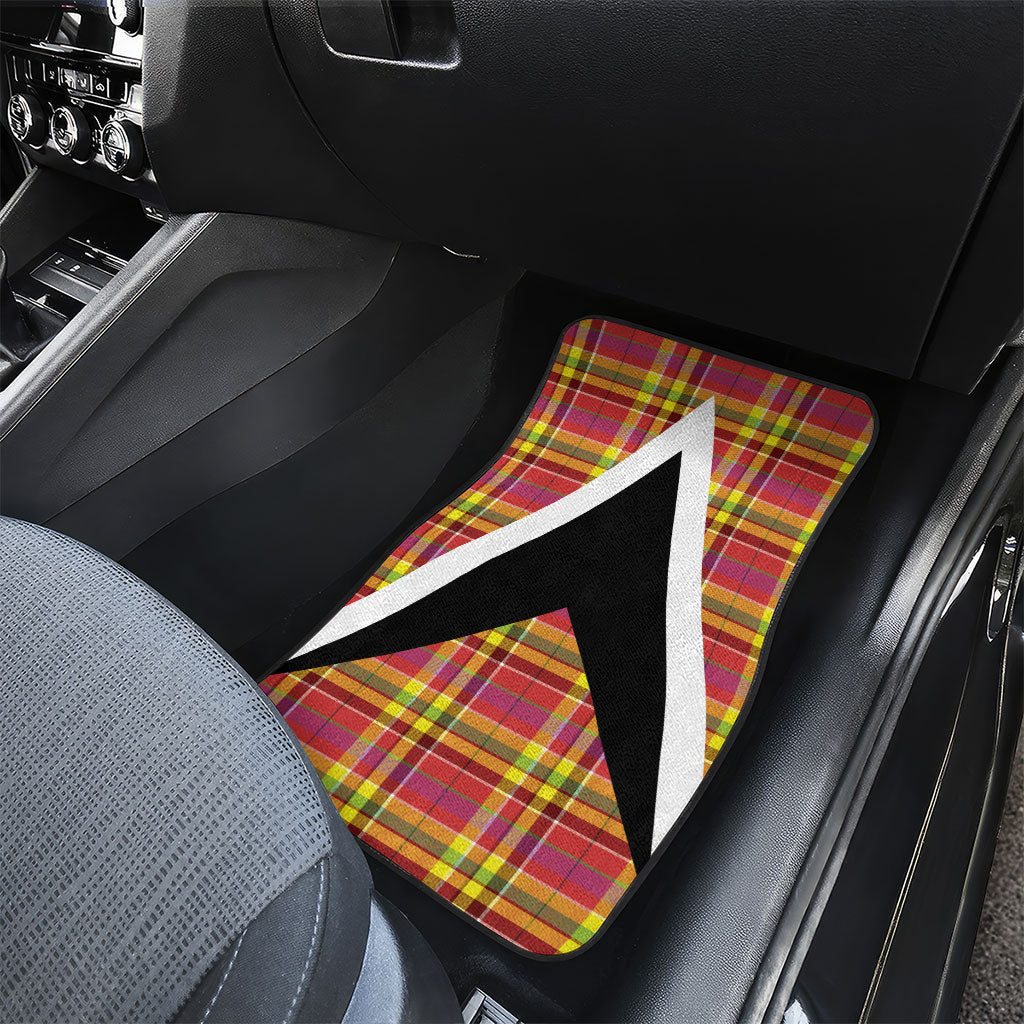 Saint Lucia Creole Day Car Mats Madras Pattern Flag Style