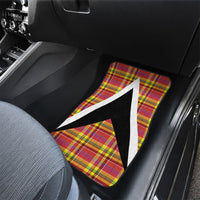 Saint Lucia Creole Day Car Mats Madras Pattern Flag Style