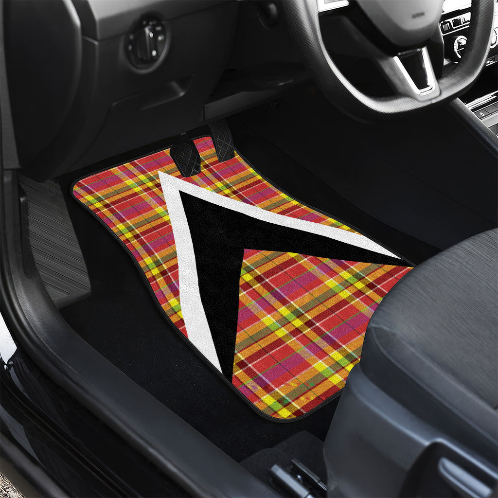 Saint Lucia Creole Day Car Mats Madras Pattern Flag Style