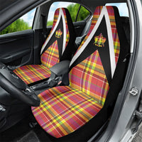 Saint Lucia Creole Day Car Seat Cover Madras Pattern Flag Style