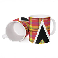 Saint Lucia Creole Day Ceramic Mug Madras Pattern Flag Style