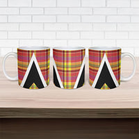 Saint Lucia Creole Day Ceramic Mug Madras Pattern Flag Style
