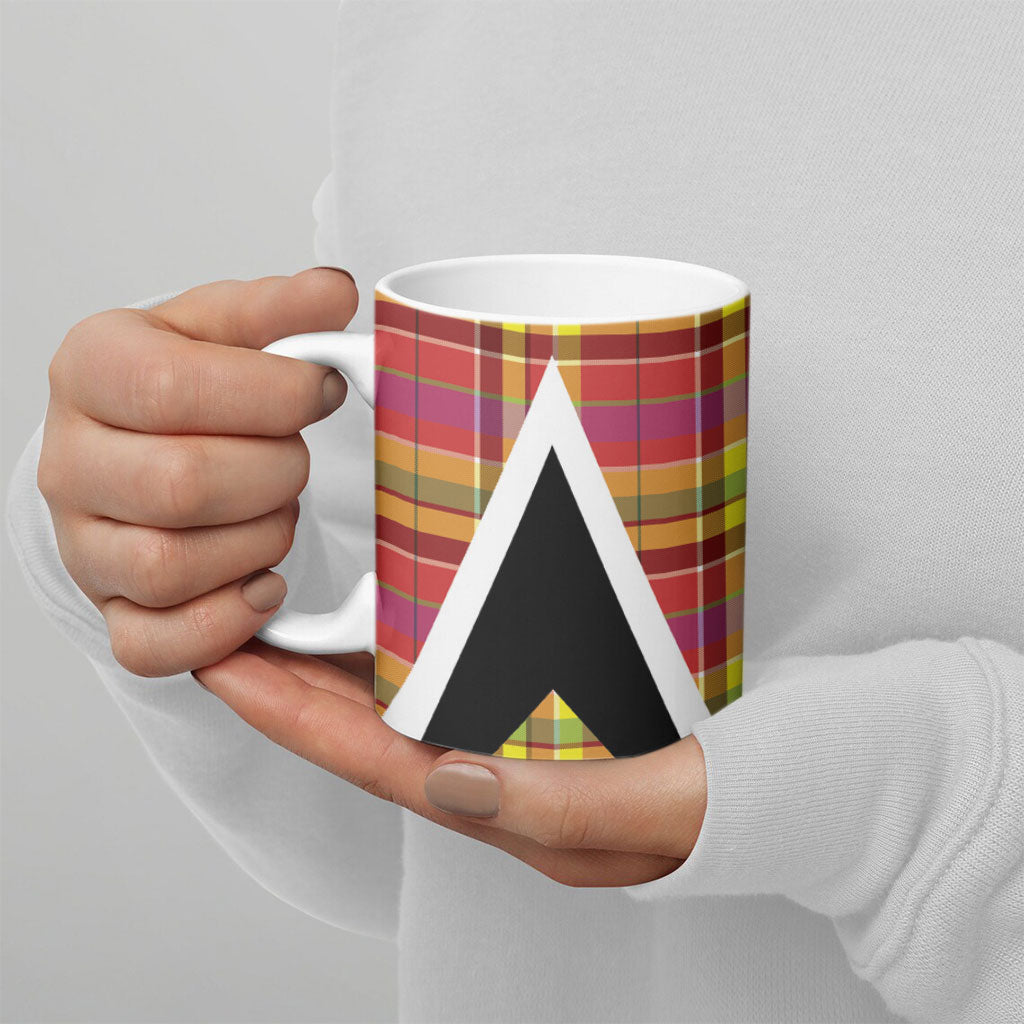 Saint Lucia Creole Day Ceramic Mug Madras Pattern Flag Style
